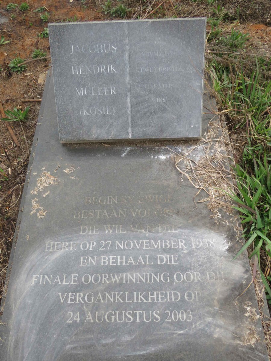 MULLER Jacobus Hendrik 1938-2003