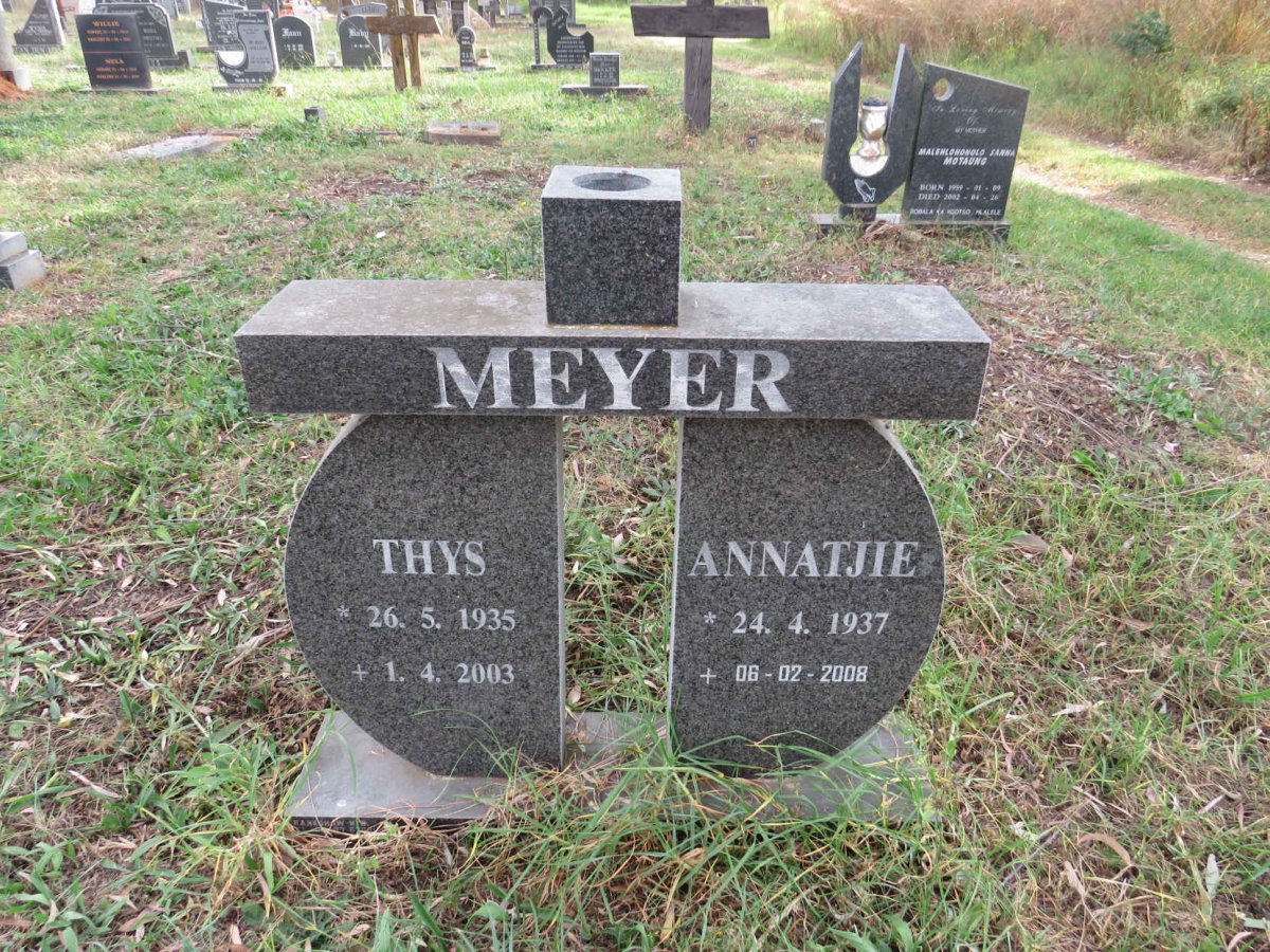 MEYER Thys 1935-2003 & Annatjie 1937-2008