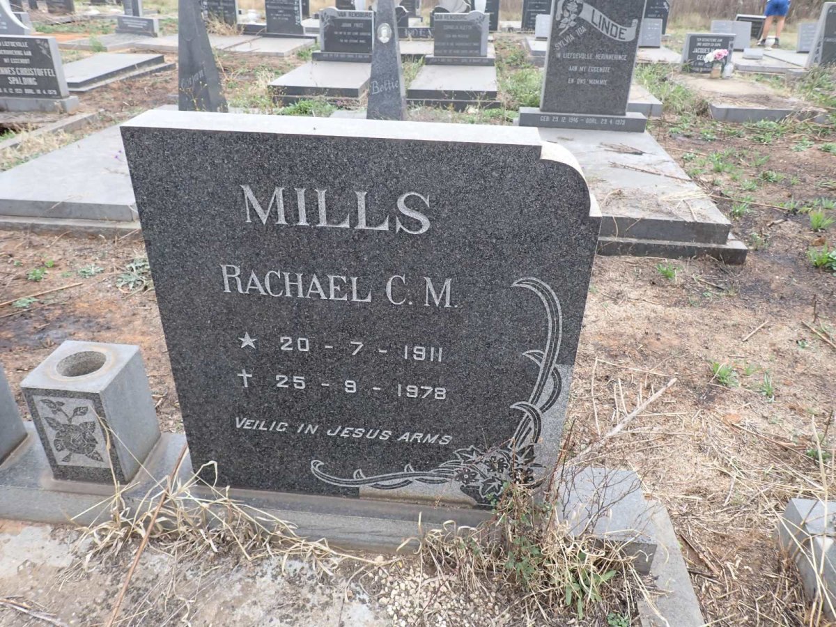 MILLS Rachael C.M. 1911-1978