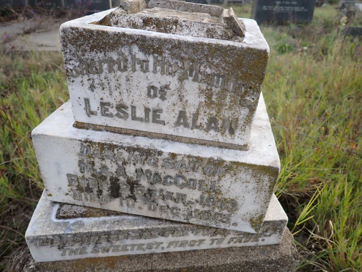 MACCOLL Leslie Alan 1913-1915
