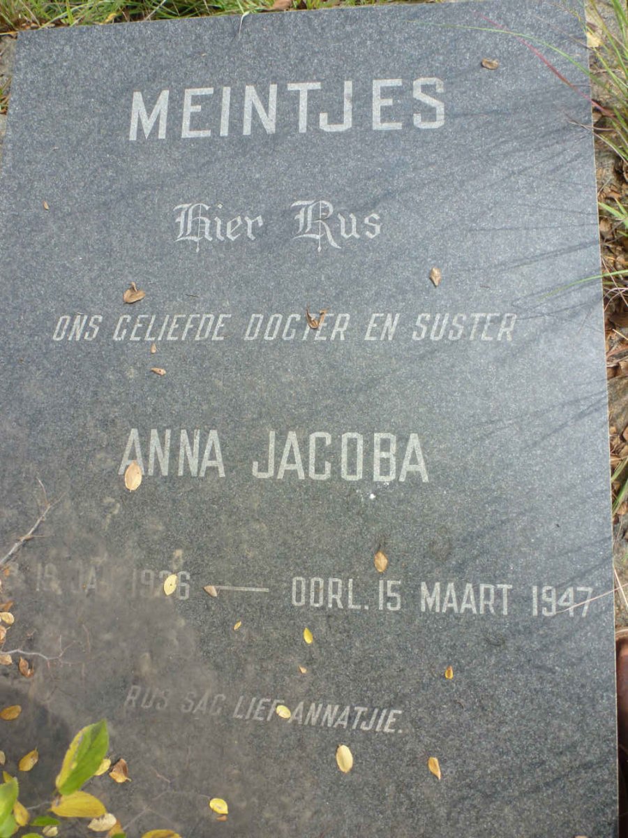 MEINTJES Anna Jacoba 1926-1947