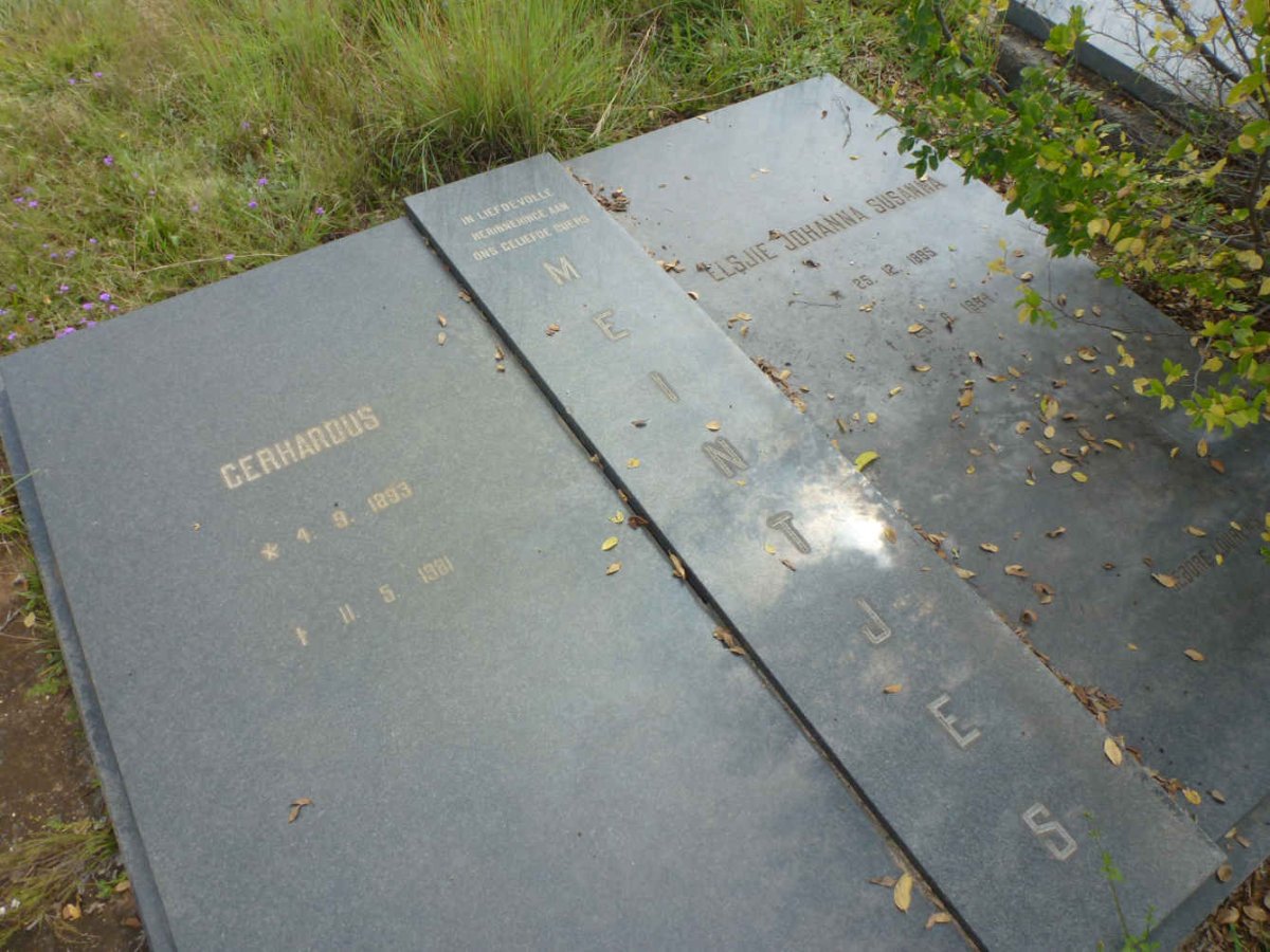 MEINTJES Gerhardus 1893-1981 &amp; Elsjie Johanna Susanna 1895-1984