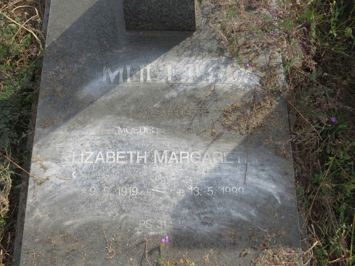 MULLER Elizabeth Margaretha 1919-1999