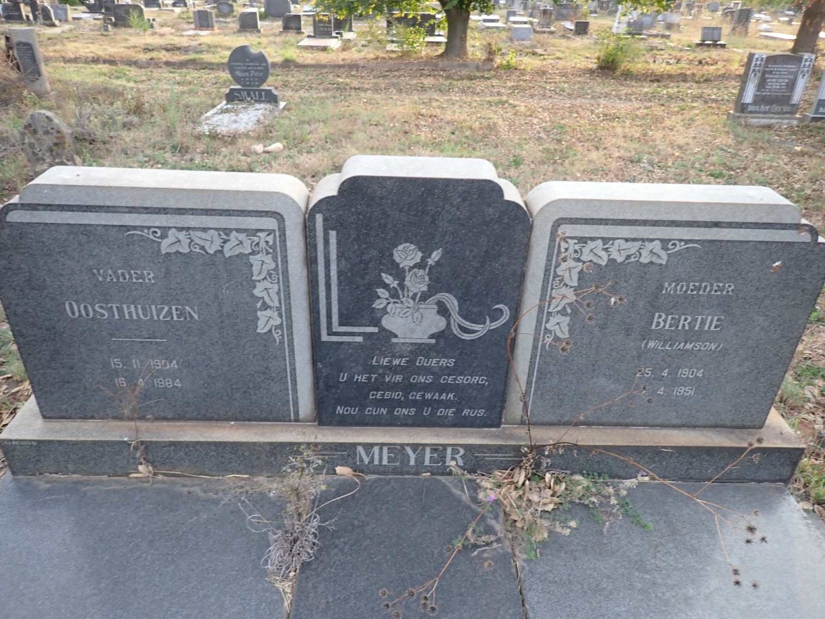 MEYER Oosthuizen 1904-1984 & Bertie WILLIAMSON 1904-1951