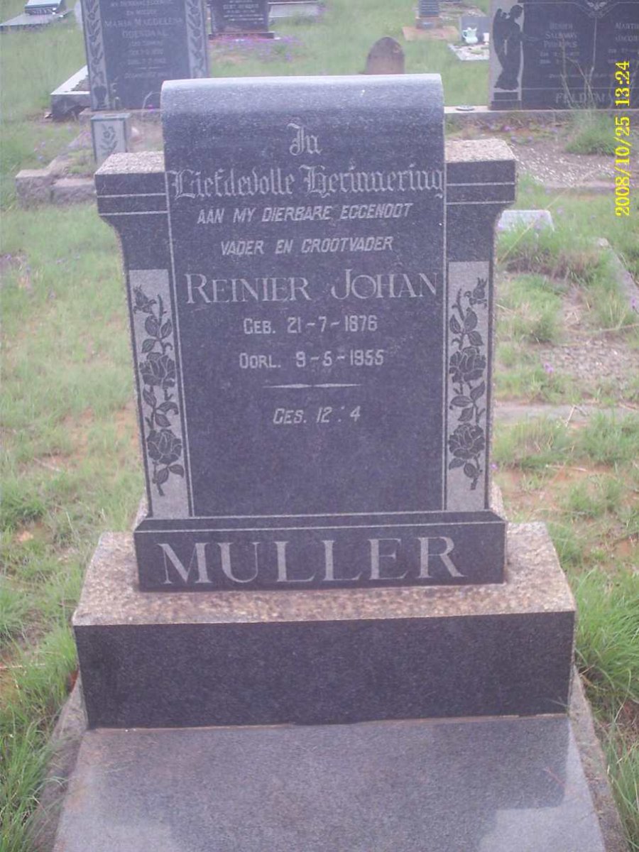 MULLER Reinier Johan 1876-1955