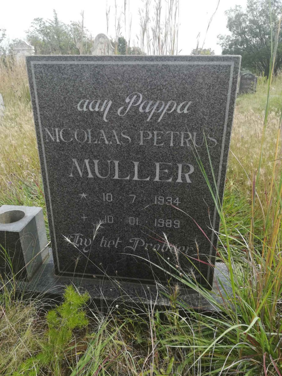 MULLER Nicolaas Petrus 1934-1989