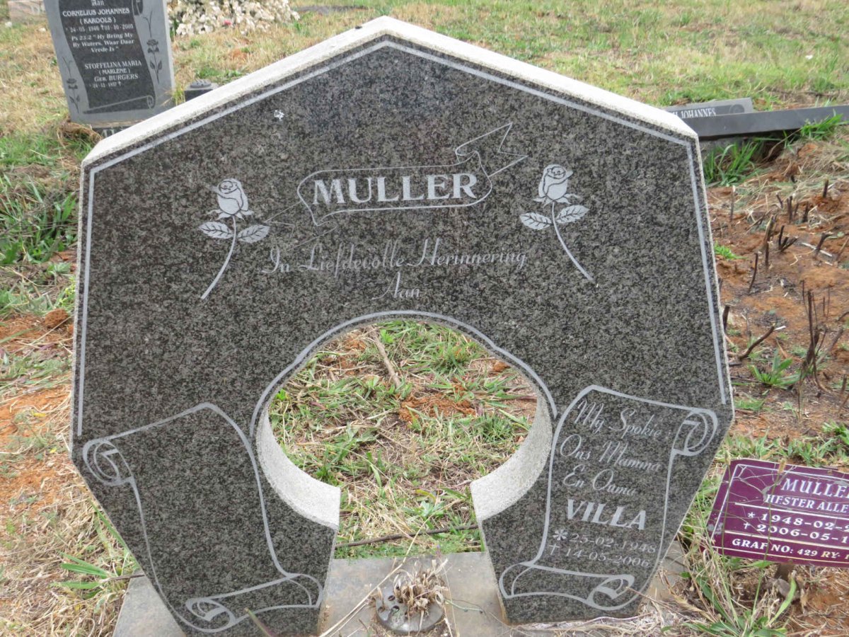 MULLER Hester Aletta 1948-2006