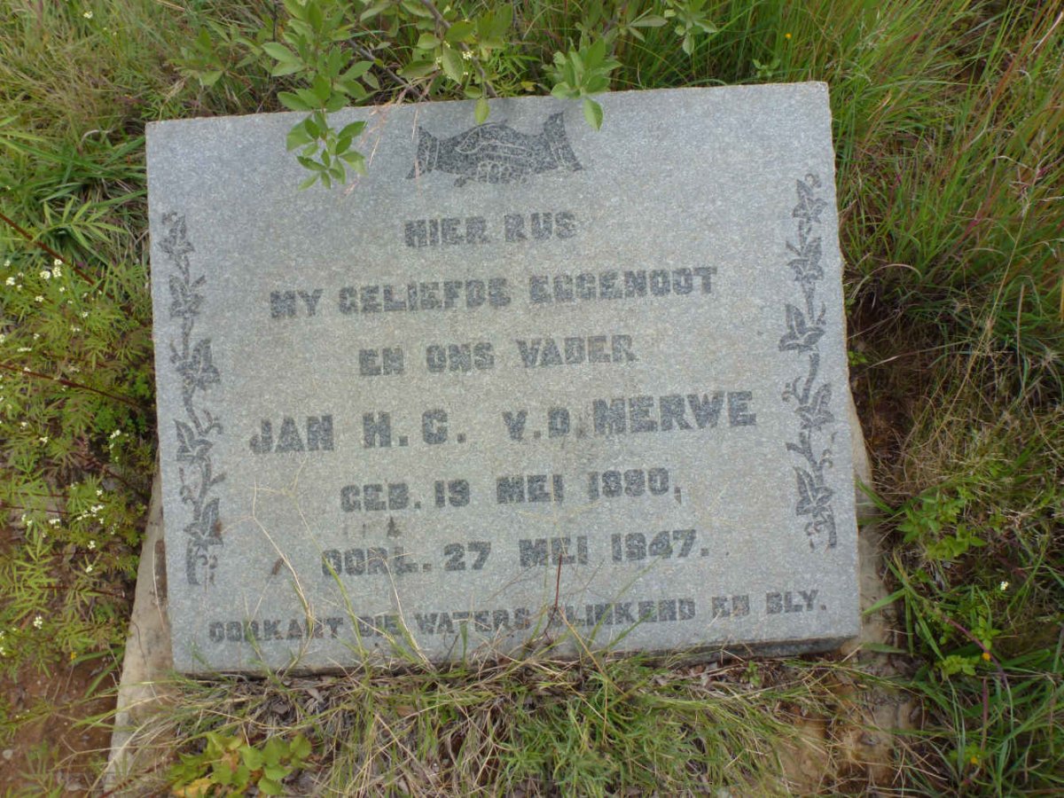 MERWE Jan H.C., v.d. 1890-1947