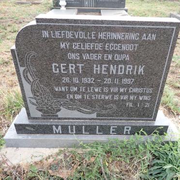 MULLER Gert Hendrik 1932-1997