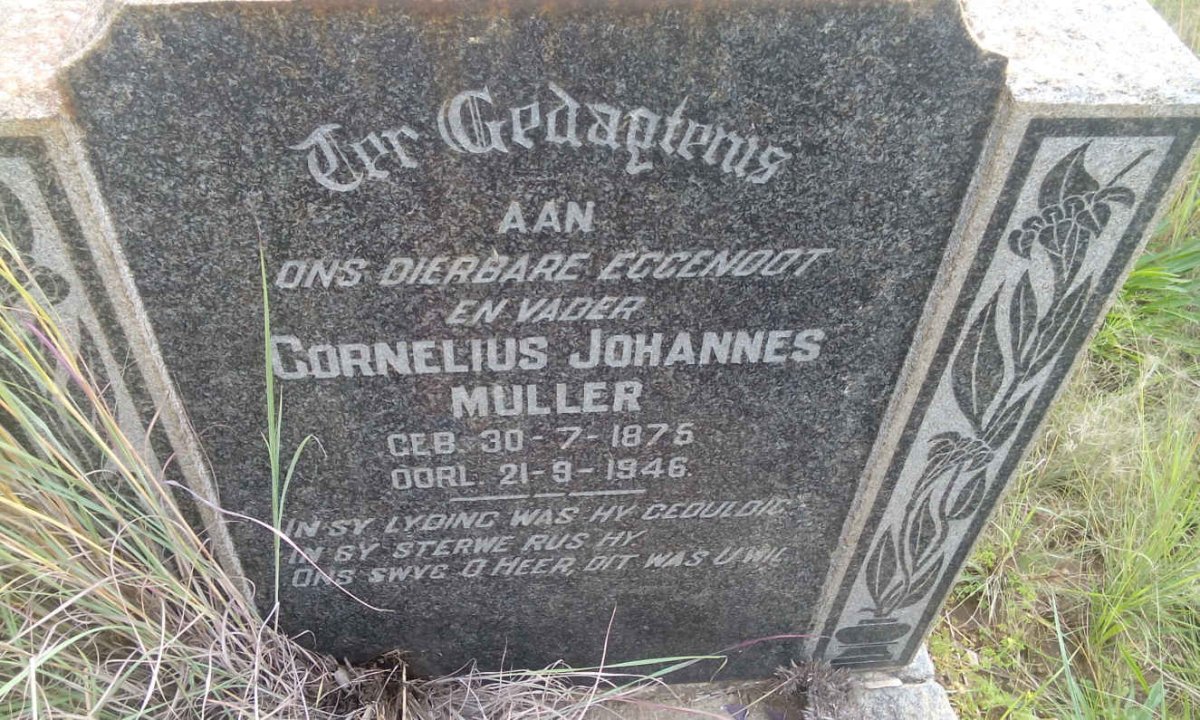 MULLER Cornelius Johannes 1875-1946