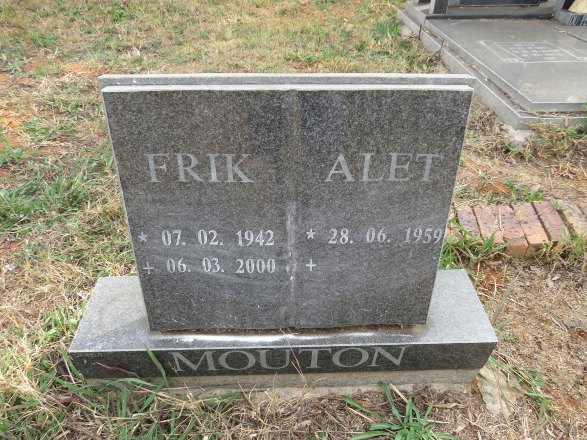 MOUTON Frik 1942-2000 & Alet 1959-