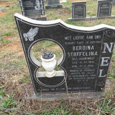 NEL Berdina Stoffelina nee GROENEWALD 1922-2008