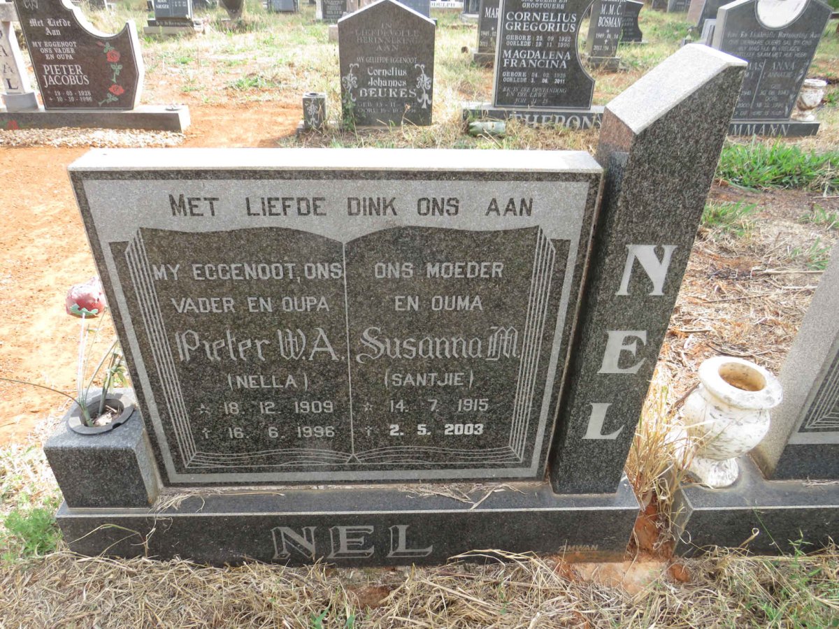 NEL Pieter W.A. 1909-1996 & Susanna M. 1915-2003