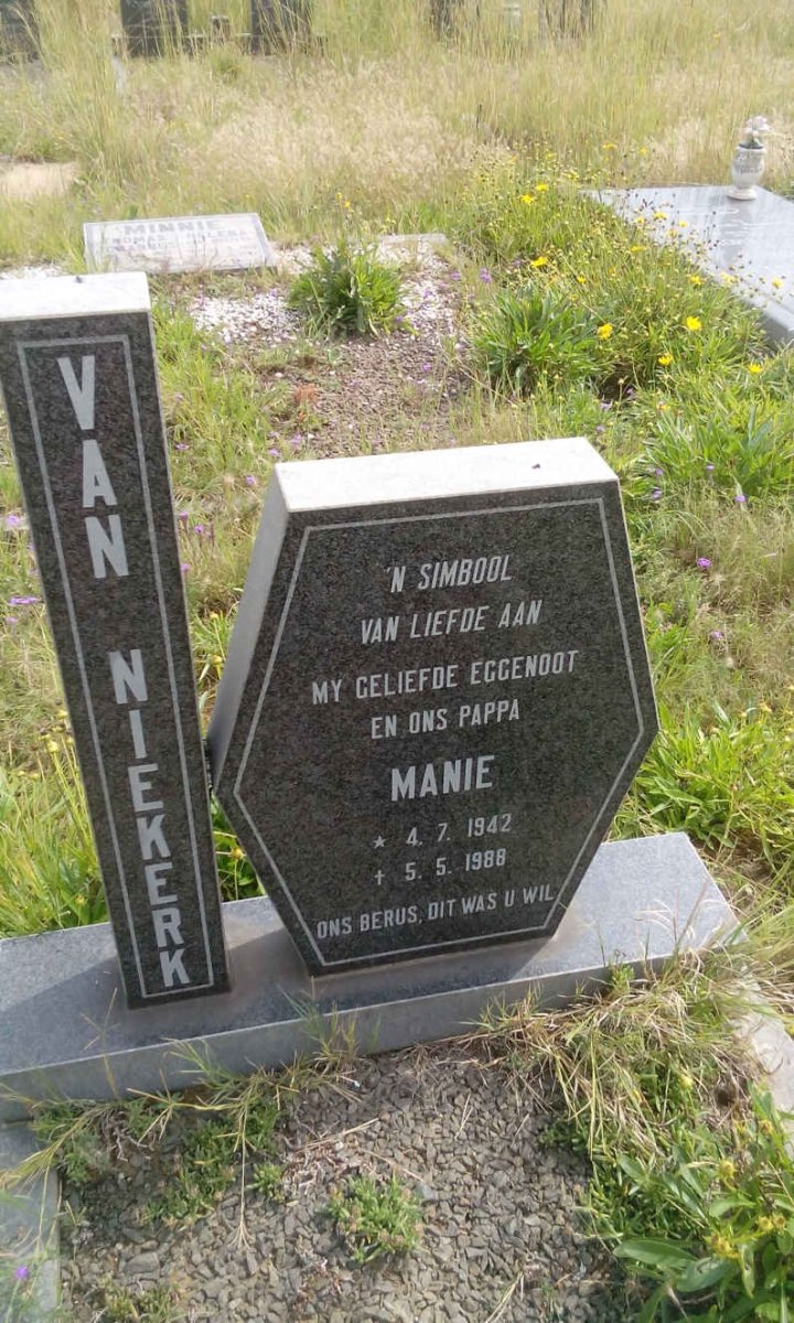 NIEKERK Manie, van 1942-1988