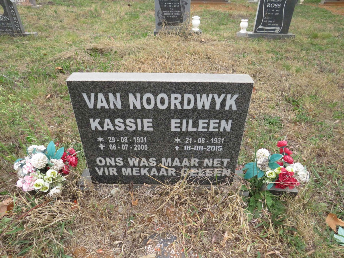 NOORDWYK Kassie, van 1931-2005 & Eileen 1931-2015