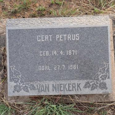 NIEKERK Gert Petrus, van 1871-1961