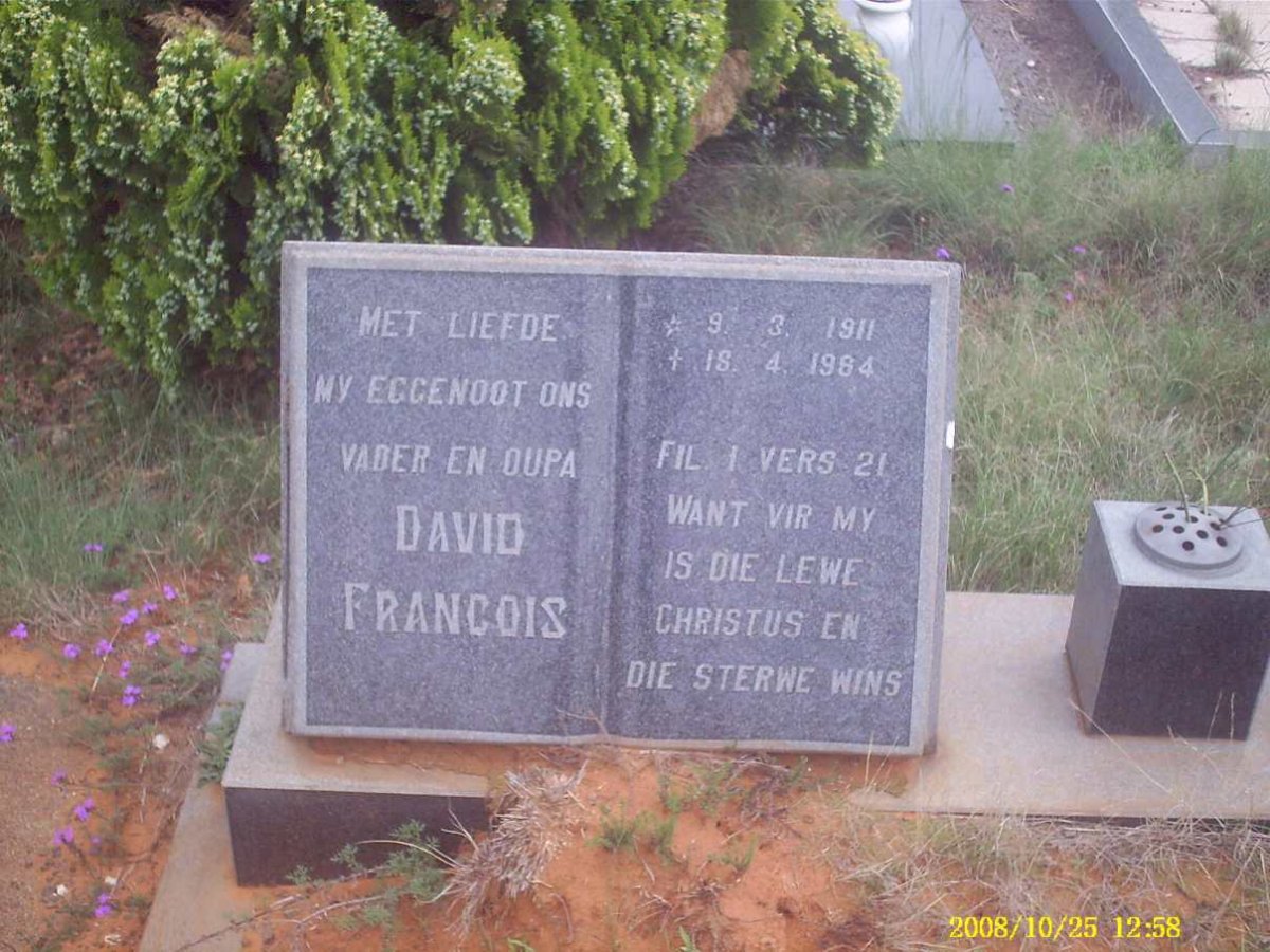 NAUDE David Francois 1911-1984