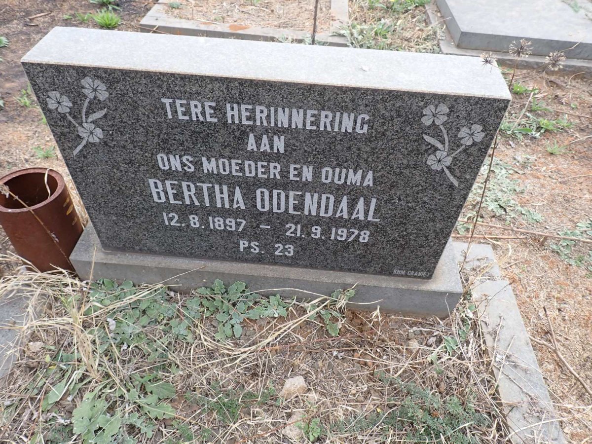 ODENDAAL Bertha 1897-1978