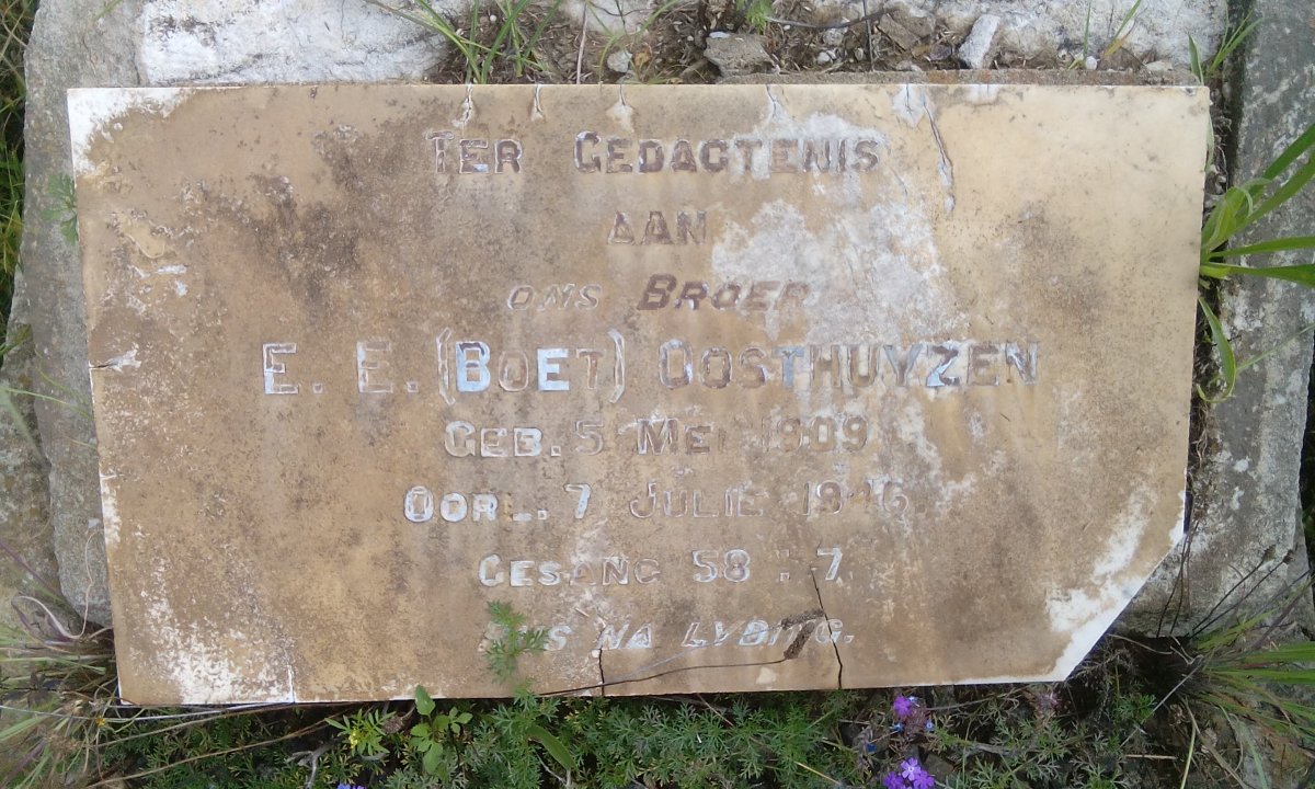OOSTHUYZEN E.E 1909-1946