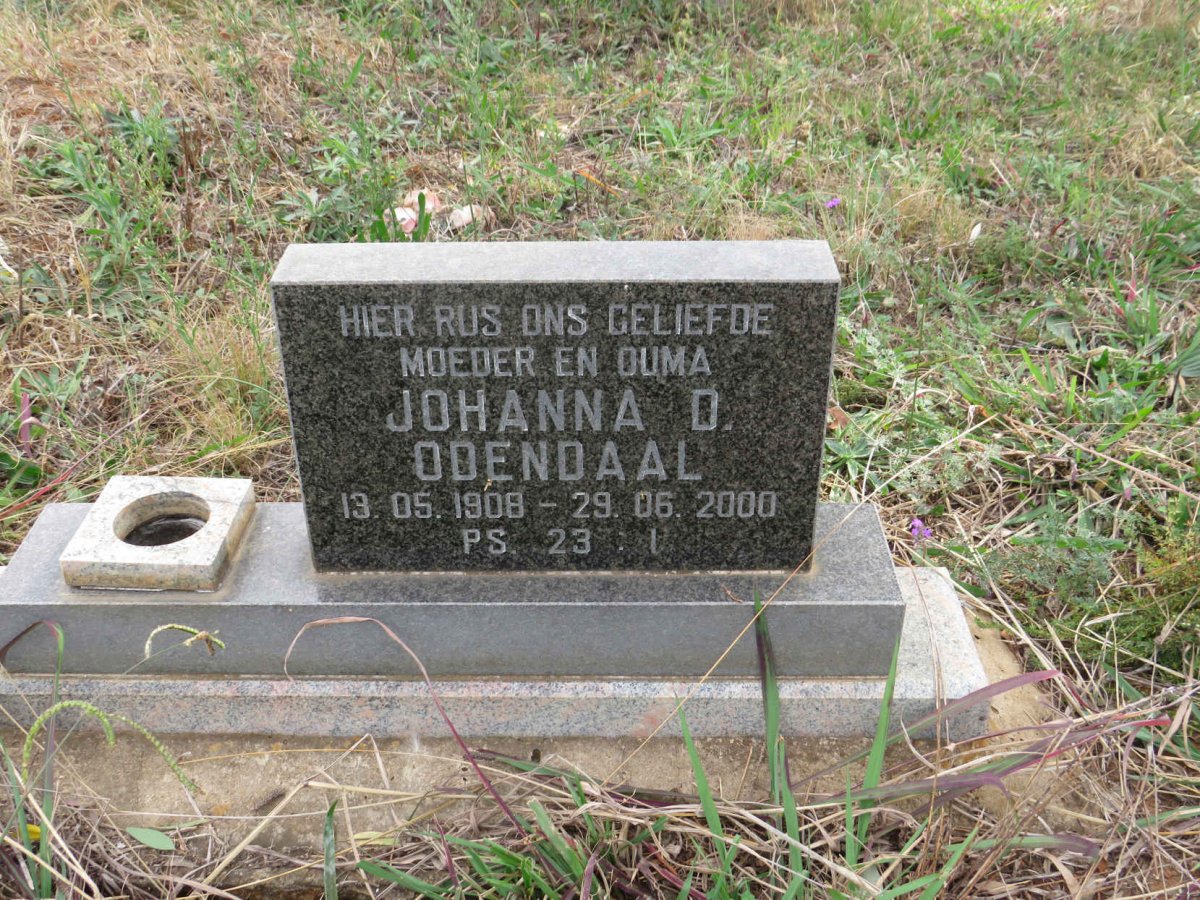ODENDAAL Johanna D. 1908-2000