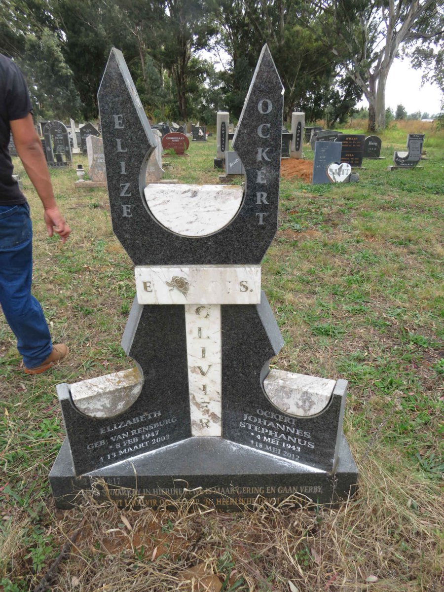 OLIVIER Ockert Johannes Stephanus 1943-2012 & Elizabeth VAN RENSBURG 1947-2003