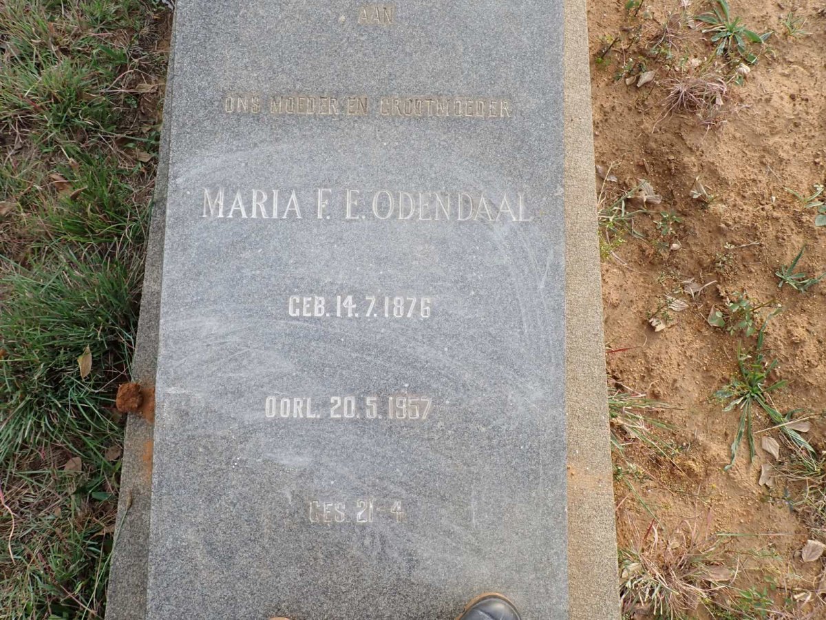 ODENDAAL Maria F.E. 1876-1967