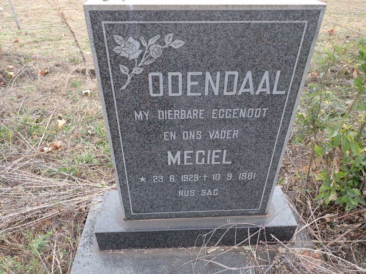 ODENDAAL Megiel 1929-1981