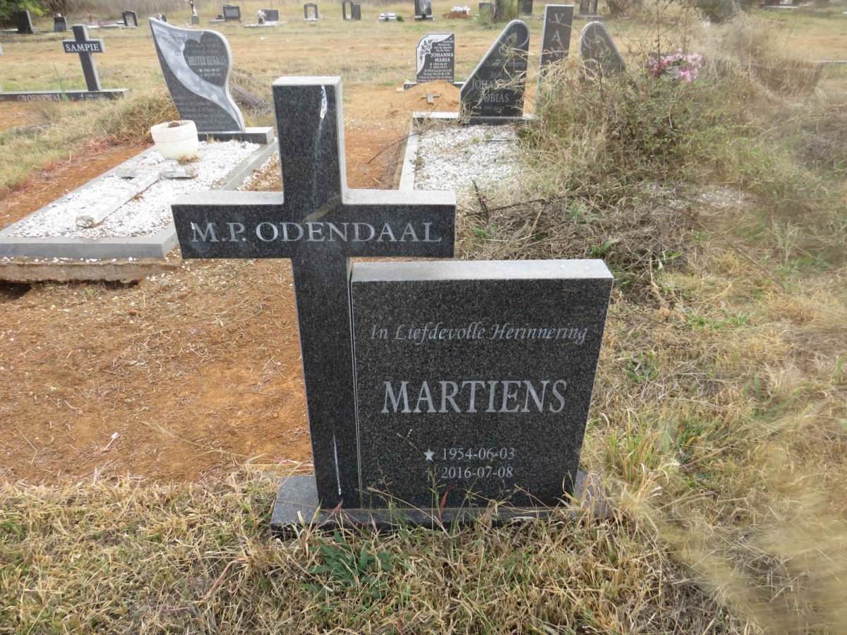 ODENDAAL M.P. 1954-2016