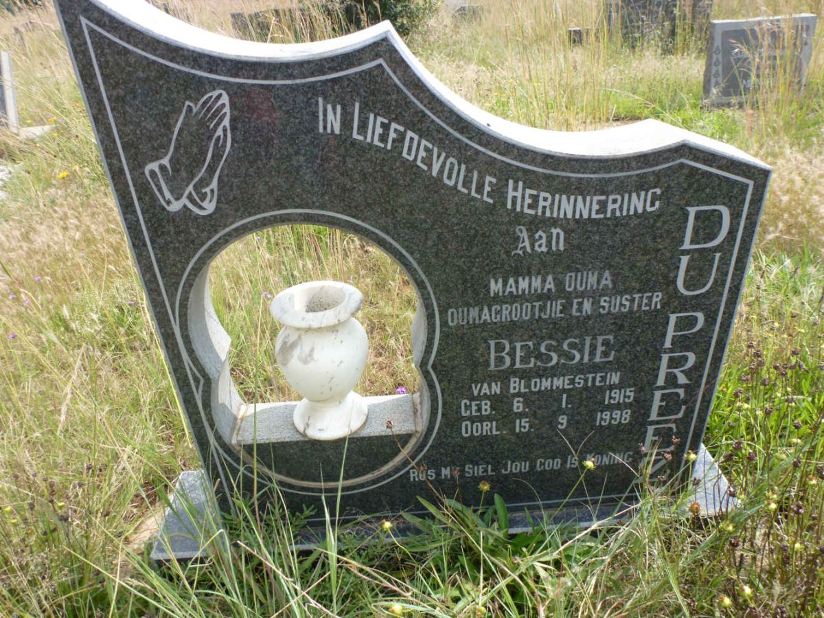 PREEZ Bessie, du nee VAN BLOMMESTEIN 1915-1998