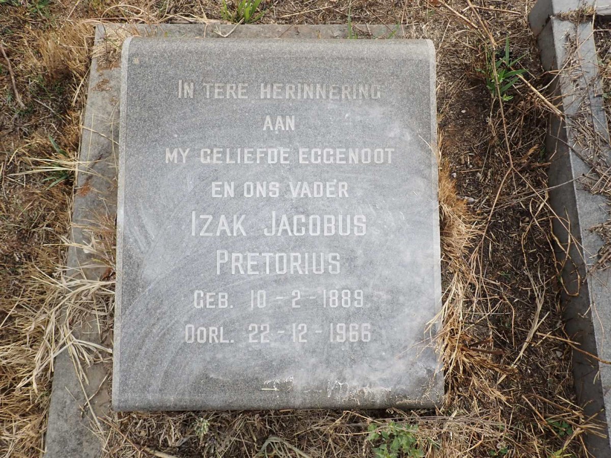 PRETORIUS Izak Jacobus 1889-1966