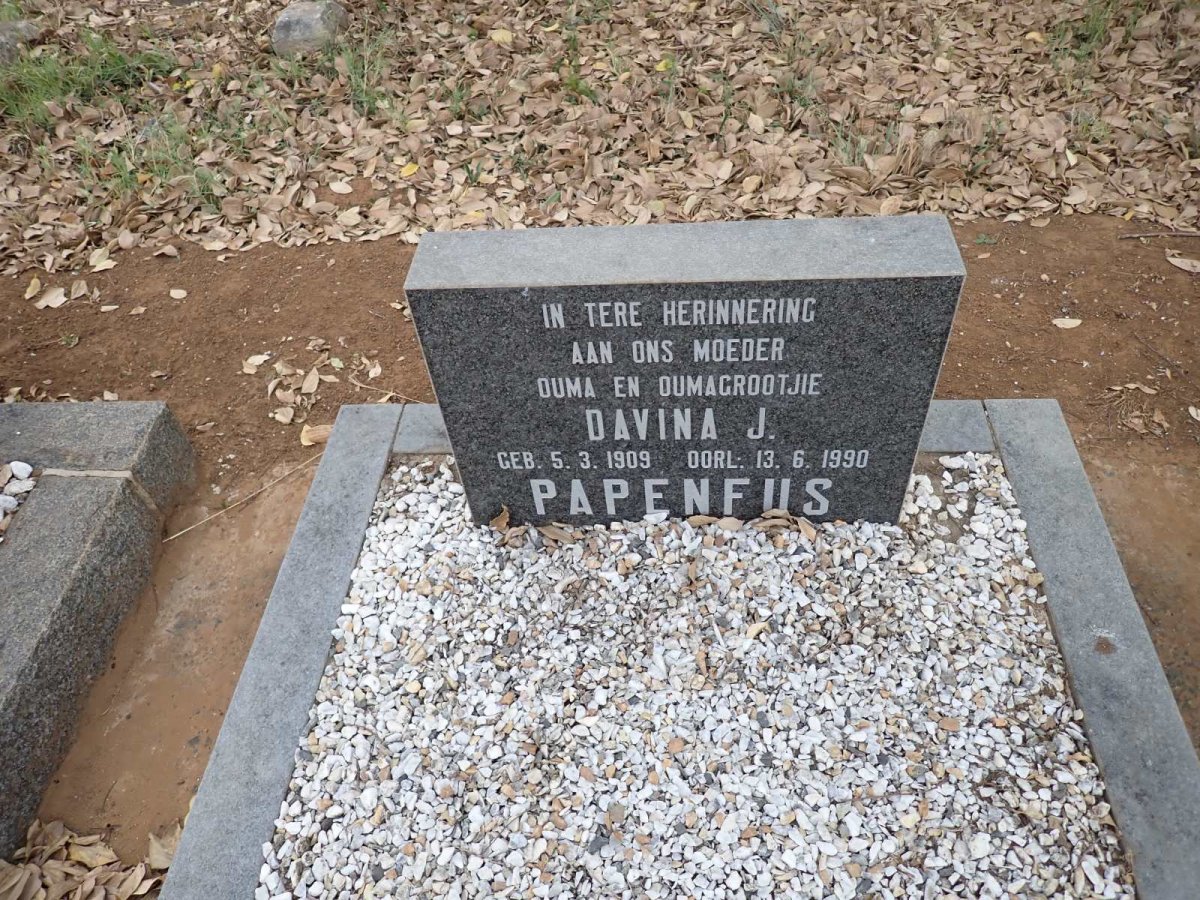 PAPENFUS Davina J. 1909-1990