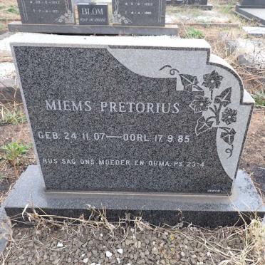 PRETORIUS Miems 1907-1985