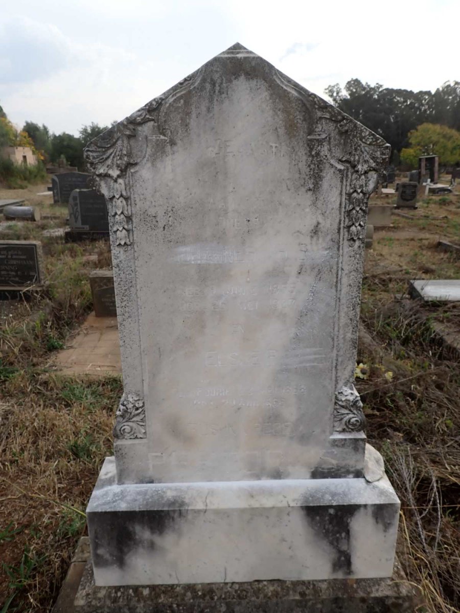 PRETORIUS Johannes H.S. 1855-1927 & Elsje P. FOURIE 1868-1966 _1