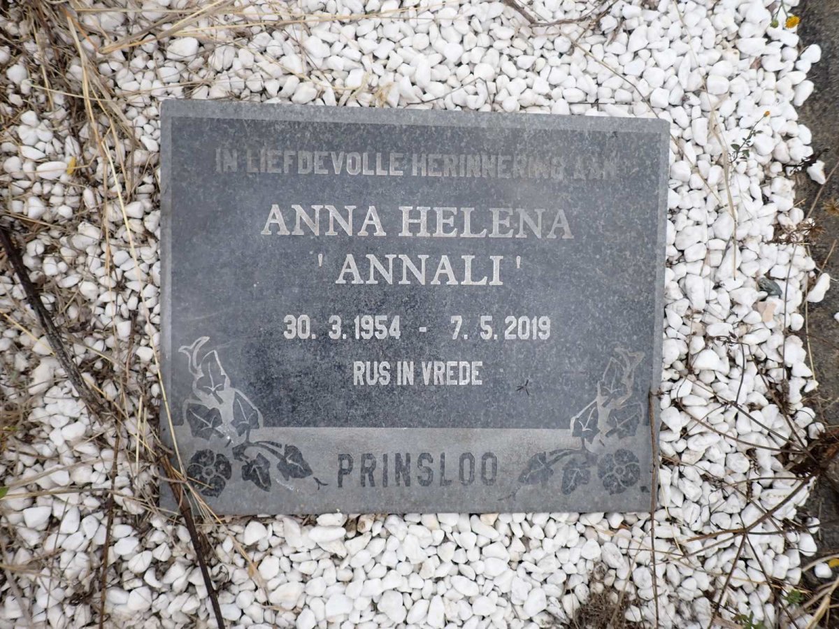 PRINSLOO Anna Helena 1954-2019