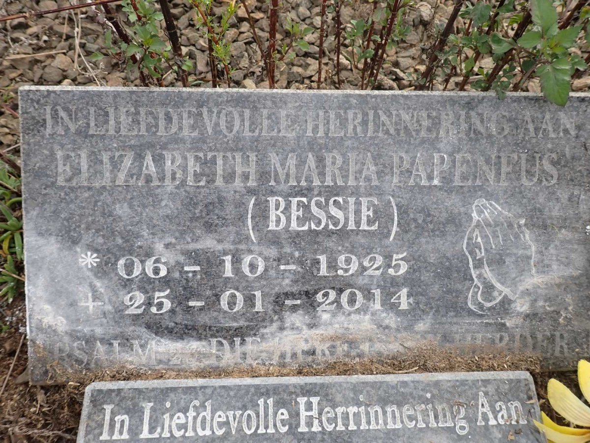 PAPENFUS Elizabeth Maria 1925-2014 :: LAWSON Judith Maria nee PAPENFUS 1952-2021_1