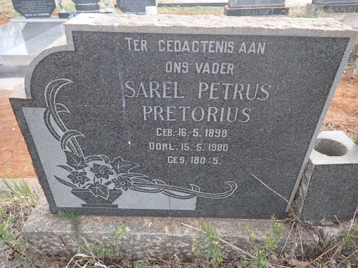 PRETORIUS Sarel Petrus 1898-1980
