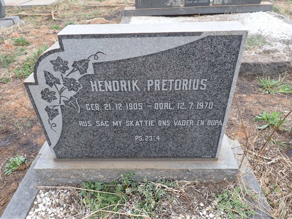 PRETORIUS Hendrik 1905-1970
