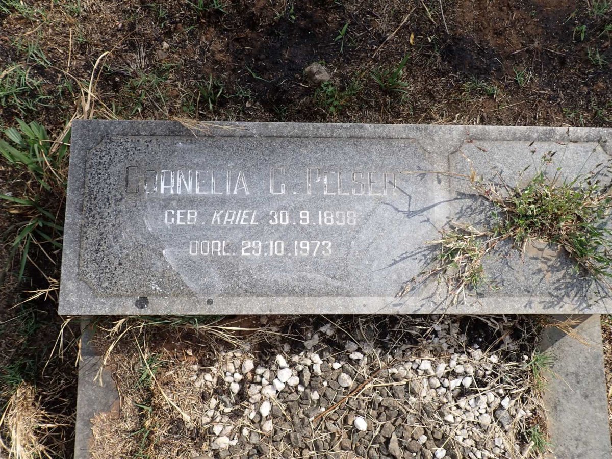 PELSER Cornelia C. nee KRIEL 1898-1973