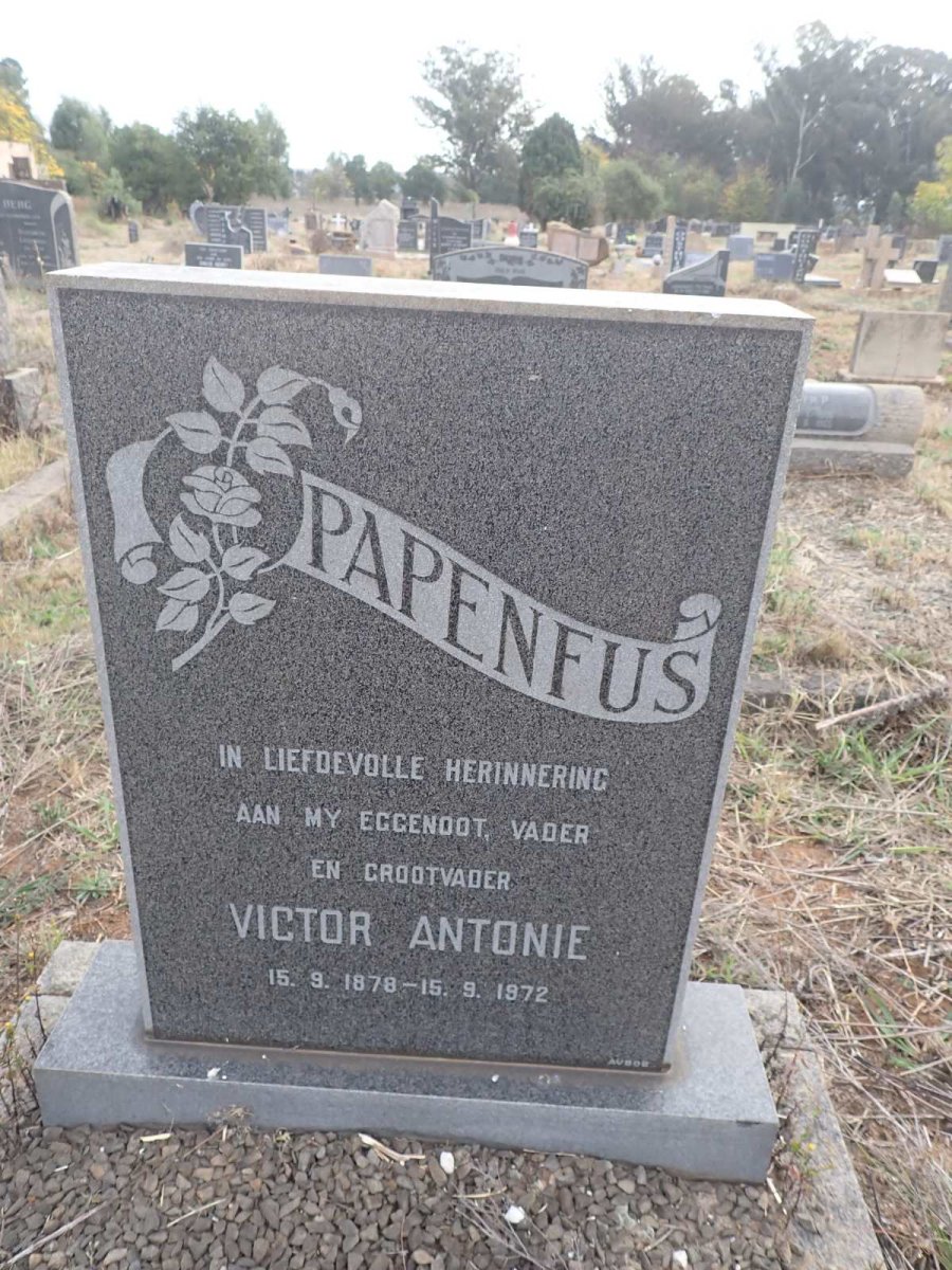 PAPENFUS Victor Antonie 1878-1972