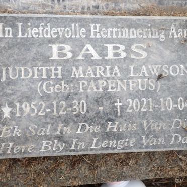 PAPENFUS Elizabeth Maria 1925-2014 :: LAWSON Judith Maria nee PAPENFUS 1952-2021_2