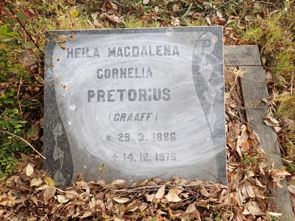 PRETORIUS Heila Magdalena Cornelia nee GRAAFF 1886-1975