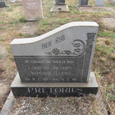 PRETORIUS Lourens Jacobus Wepener 1907-1961