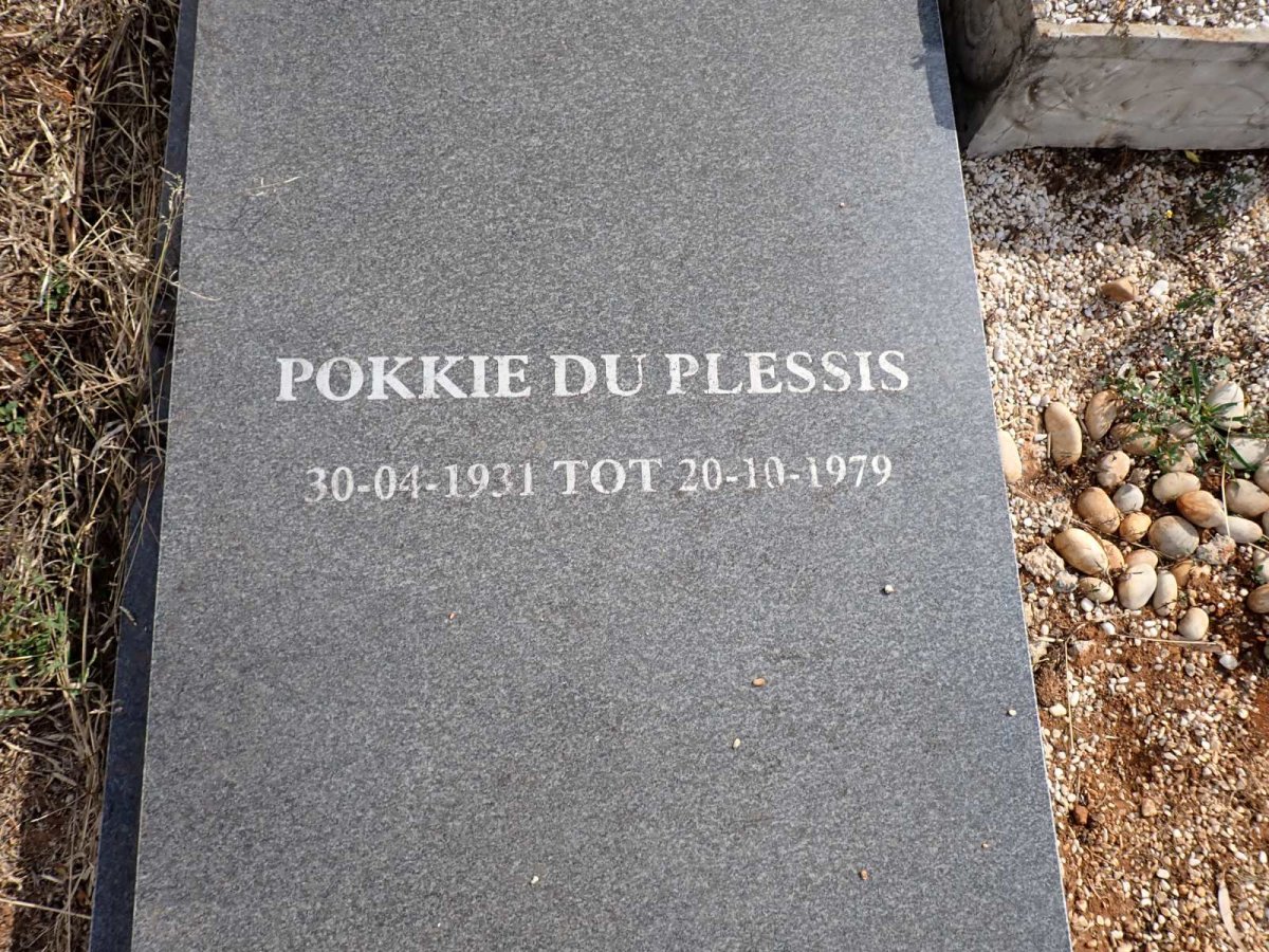 PLESSIS Pokkie, du 1931-1979