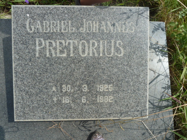 PRETORIUS Gabriel Johannes 1925-1982