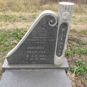 PIENAAR Jacobus Francois 1923-1980