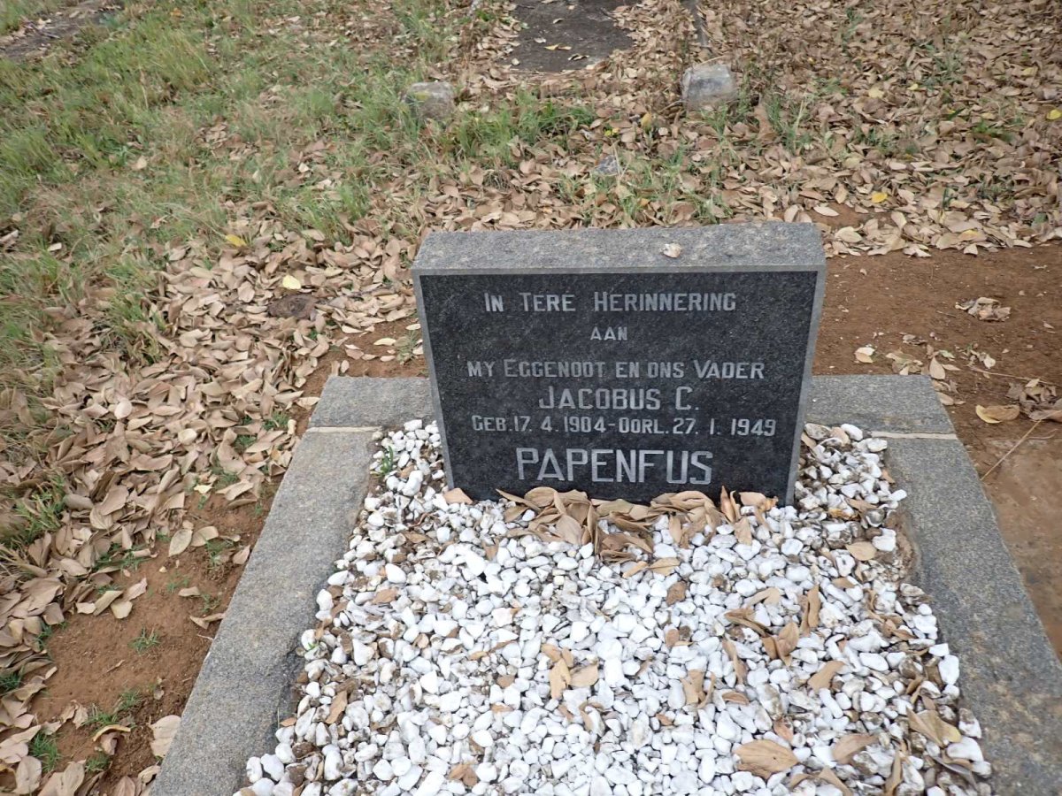 PAPENFUS Jacobus C. 1904-1949