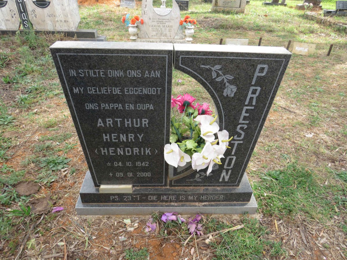 PRESTON Arthur Henry 1942-2000