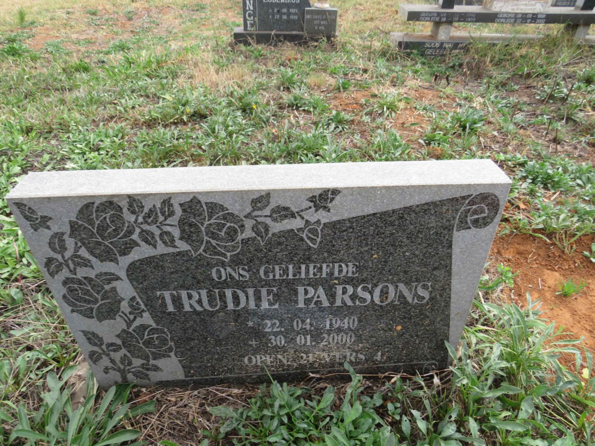 PARSONS Trudie 1940-2000