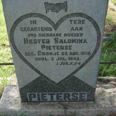 PIETERSE Hester Salomina nee CRONJE 1865-1942
