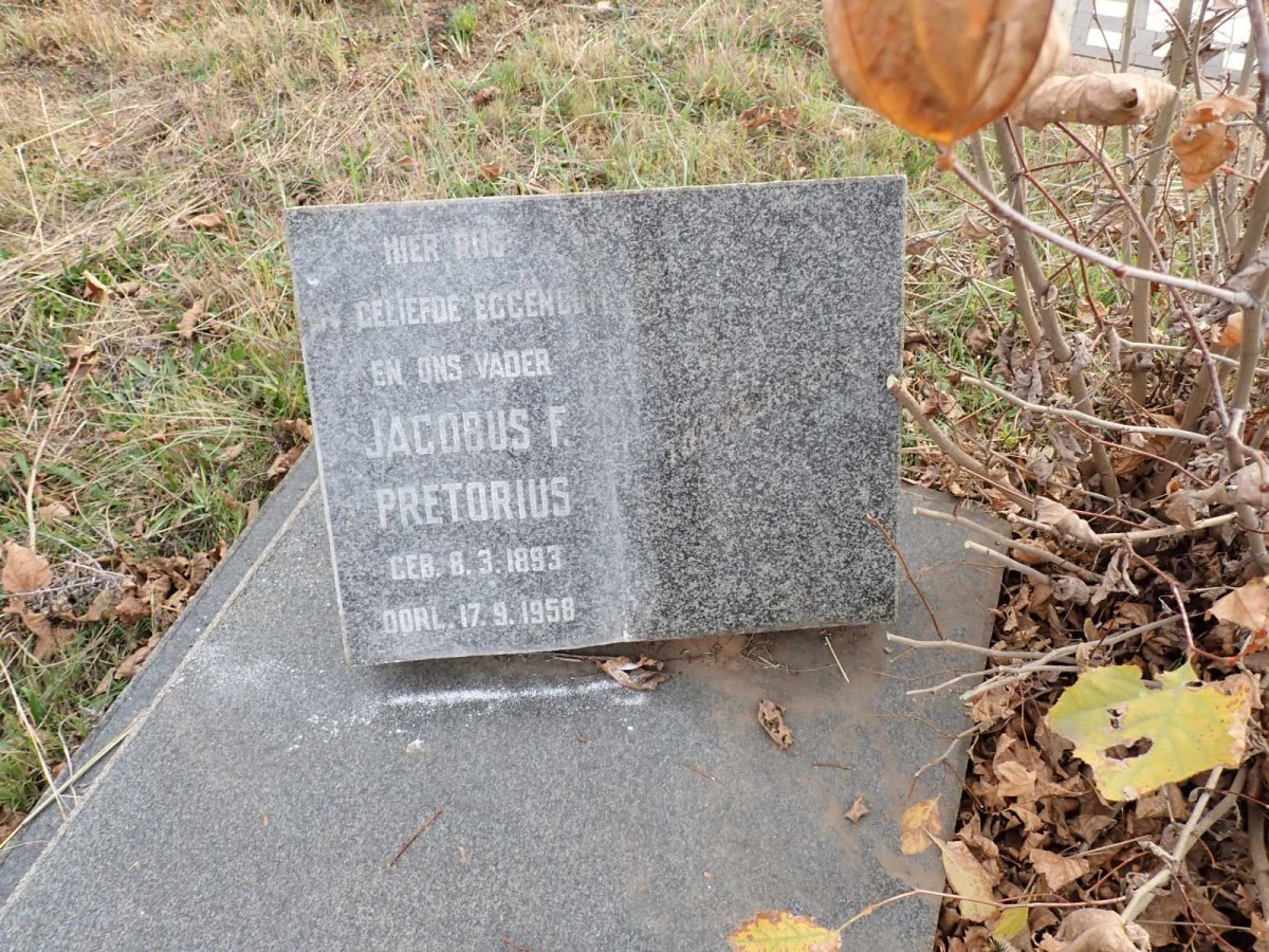 PRETORIUS Jacobus F. 1893-1958